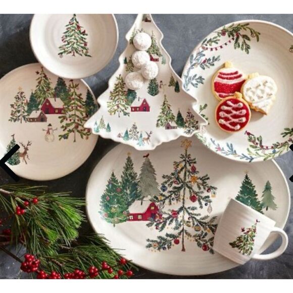 Pottery Barn Christmas In the Country Dinnerware Collection Platter - Picture 2 of 5